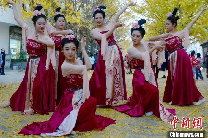 圖為秦州區(qū)文旅局組織的舞蹈隊(duì)帶來的舞蹈《醉太平》?！∏刂輩^(qū)委宣布供圖