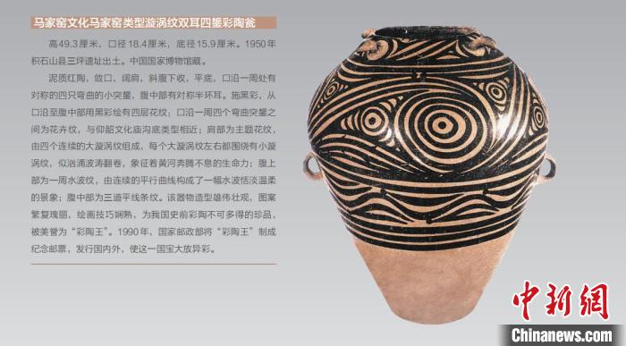 圖為“彩陶王”展板?！∨R夏州融媒體供圖