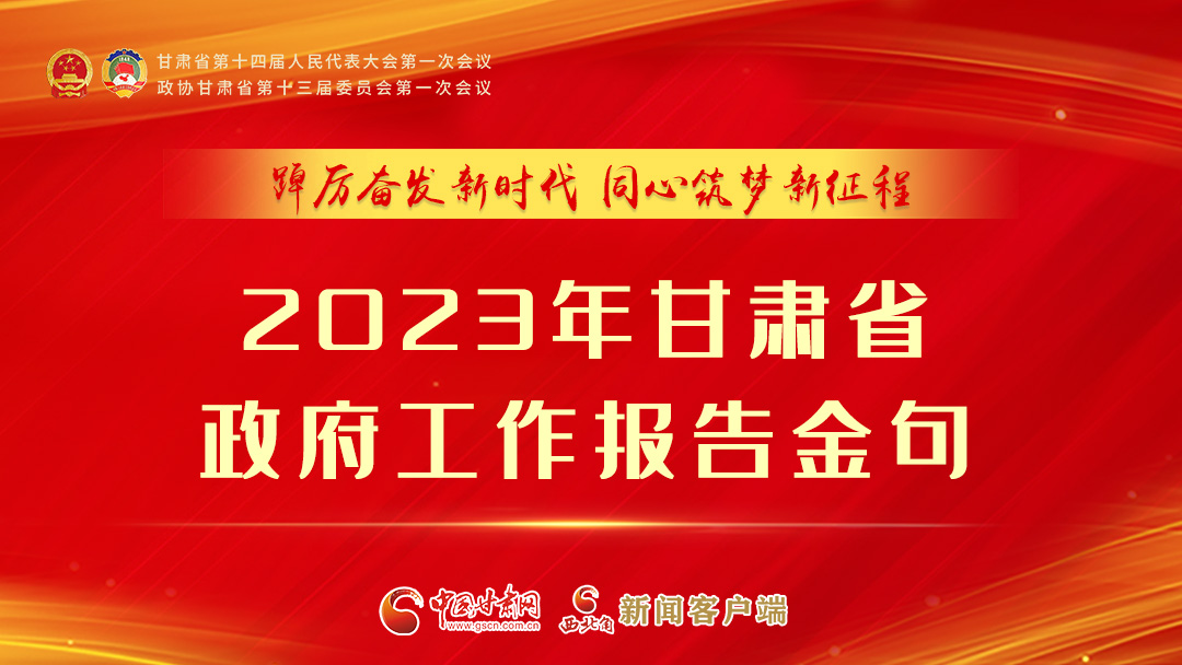 【甘快看】海報|甘肅省政府工作報告里的這些話，直抵人心！