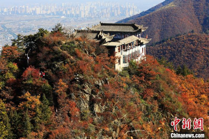 深秋，位于蘭州市榆中縣的興隆山，漫山遍野成五彩顏色。張?zhí)鞂?攝