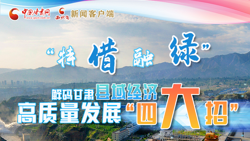 圖解|“特、借、融、綠”解碼甘肅縣域經(jīng)濟高質(zhì)量發(fā)展“四大招”